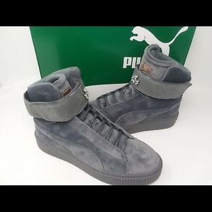 PUMA Platform Mid Velour Sneakers